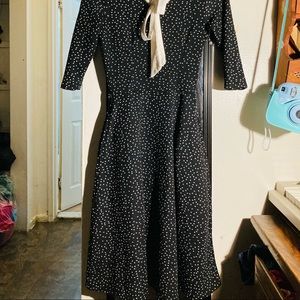 Black vintage midi dress size S